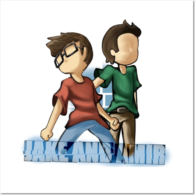 jake and amir cartoon shirt Wall Art by ryanimateon